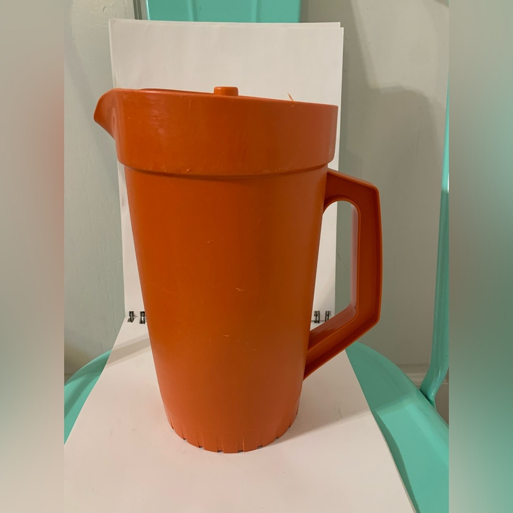 Vintage Tupperware Harvest Orange Pitcher 800-5 Made in USA